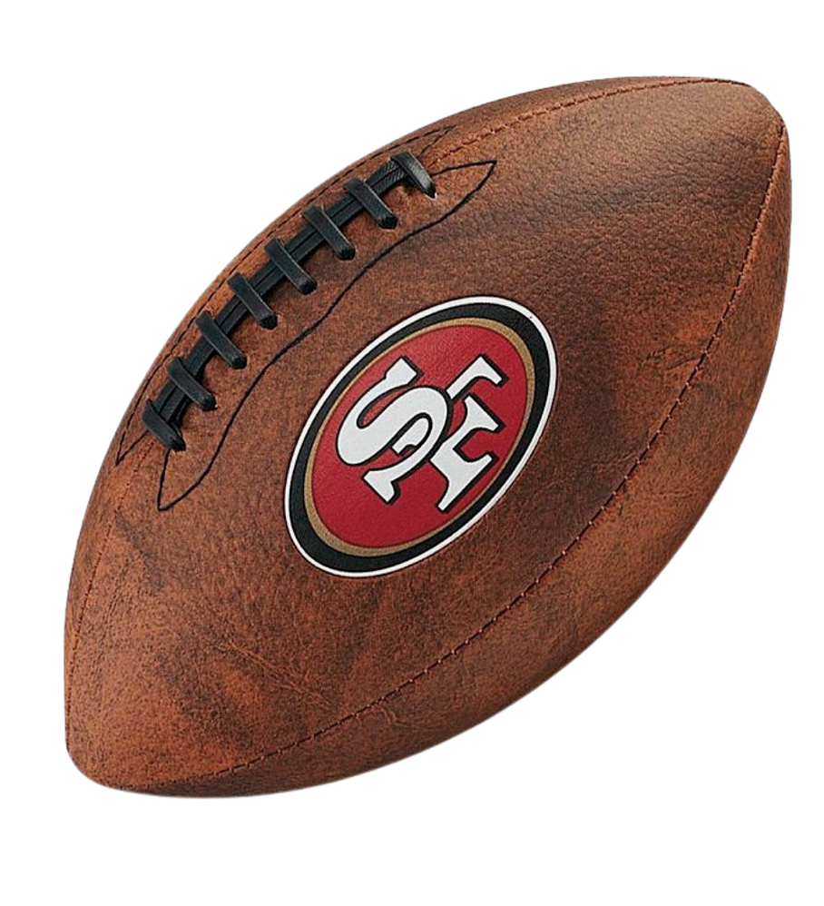 Balón Futbol Americano NFL Jr Throwback Team Logo San Francisco 49ers Tamaño GST Colegial