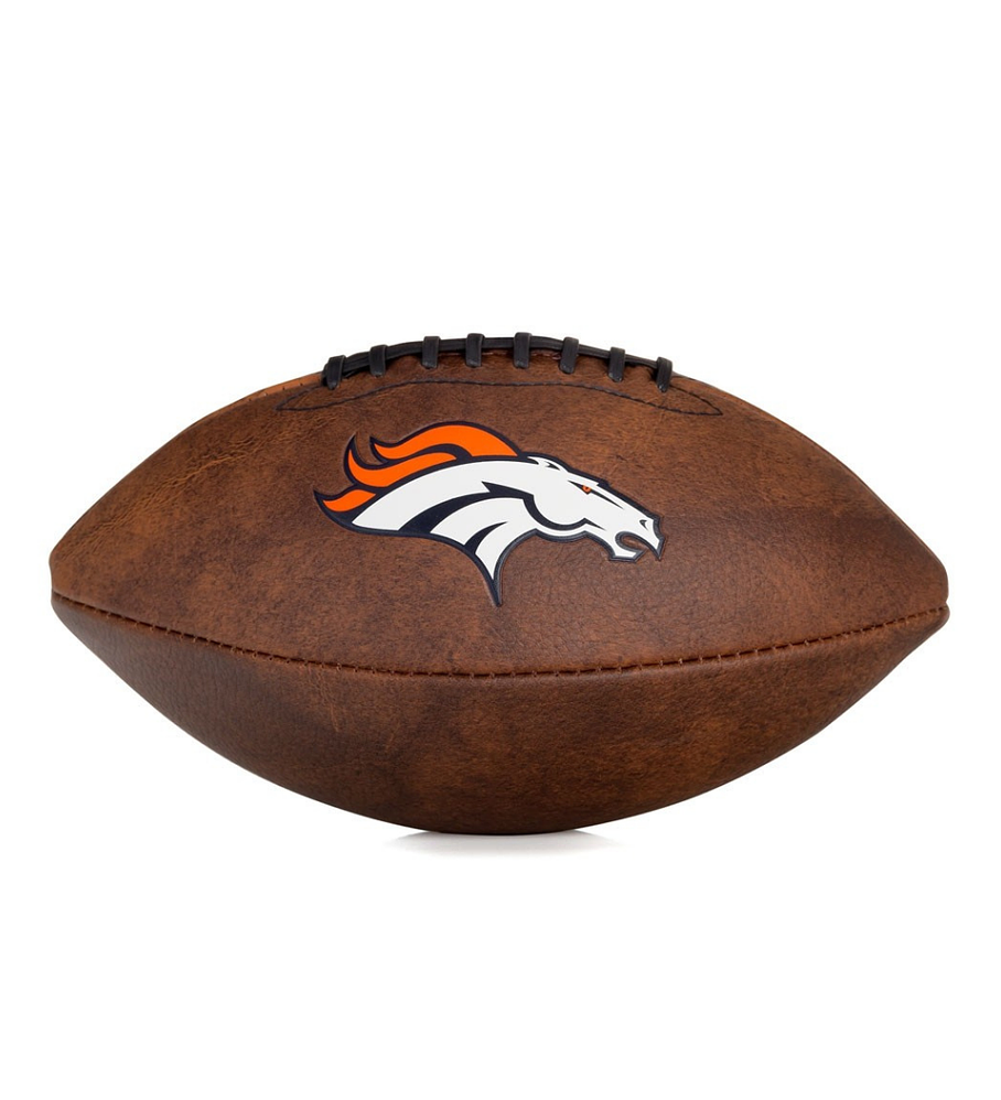 Balón Futbol Americano NFL Jr Throwback Team Logo Denver Broncos Tamaño GST Colegial