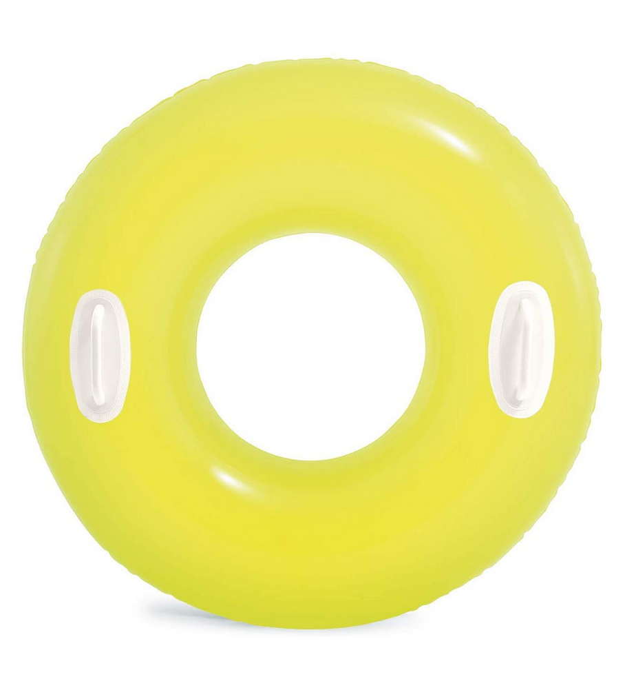 Flotador Inflable Redondo Intex con Sujetadores 76 Cm High-Gloss Tube Amarillo