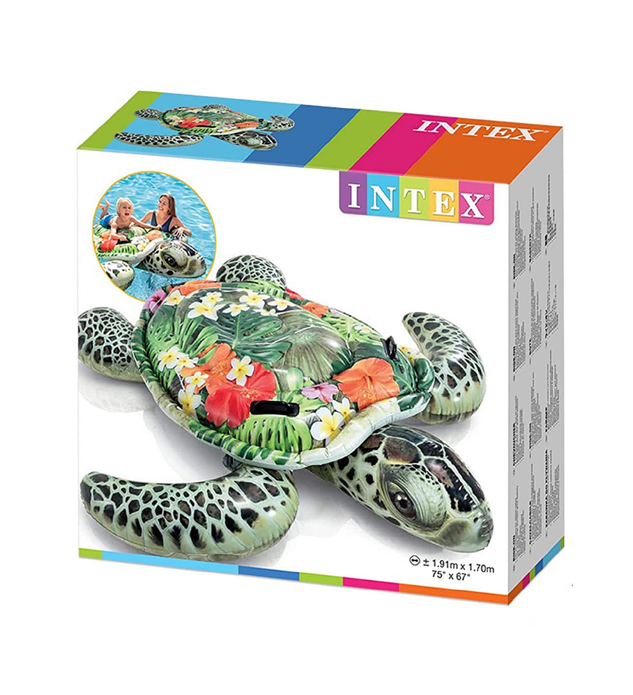 Flotador Inflable Diseño Intex Tortuga Realista 191x170 Cm Realistic Sea Turtle