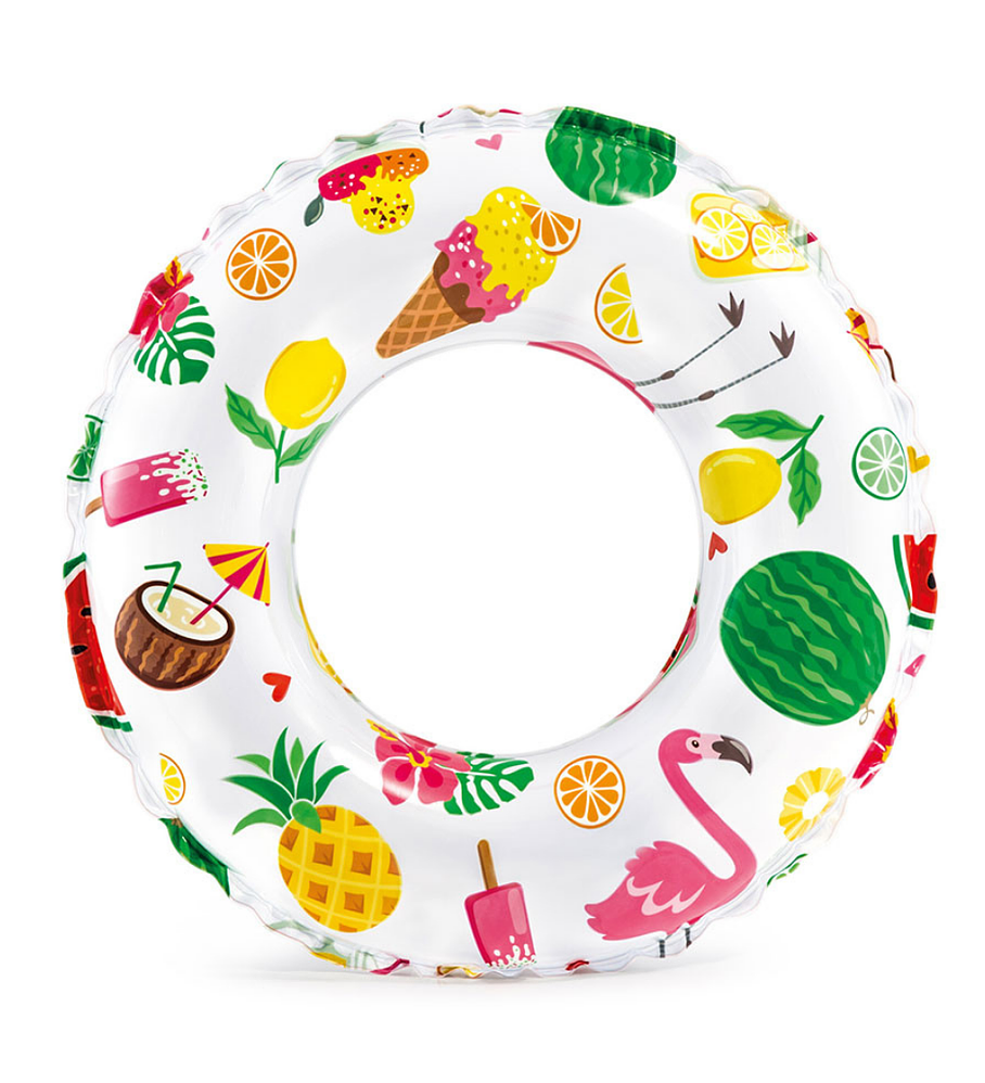 Flotador Inflable Redondo Intex Tropical 51 Cm Lively Print