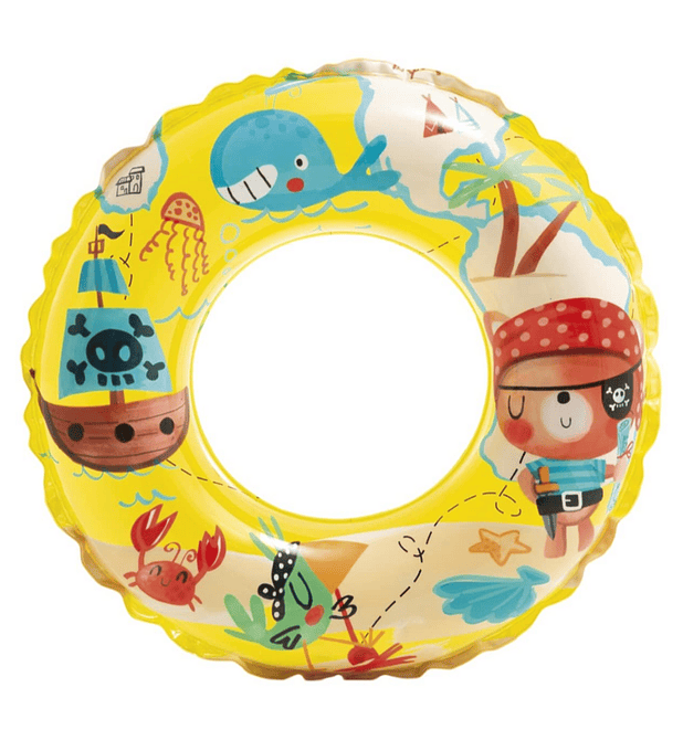 Flotador Inflable Redondo Intex Pirata 61 Cm Transparent Ring