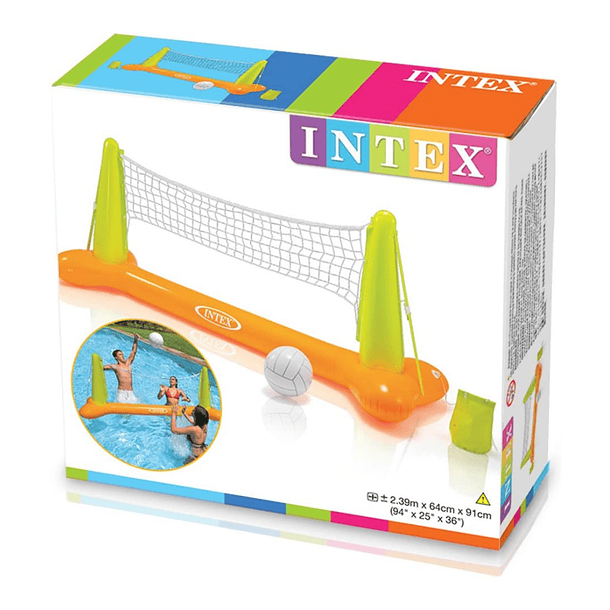 Juego Piscina Inflable Intex Malla De Pool Volleyball + Pelota Inflable