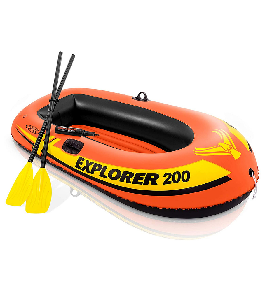 Bote Inflable Intex Explorer 200 Set Capacidad 95 Kg + Remos + Inflador