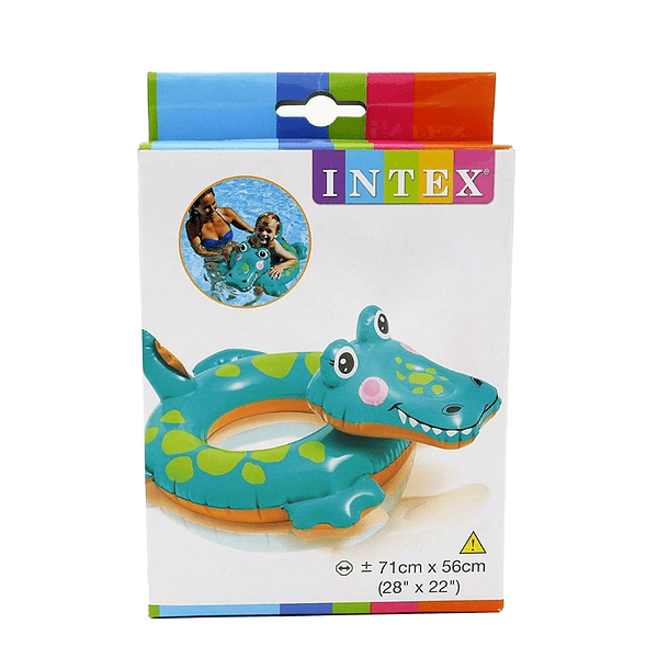 Flotador Inflable Redondo Intex Cocodrilo 56 Cm Big Animal Ring