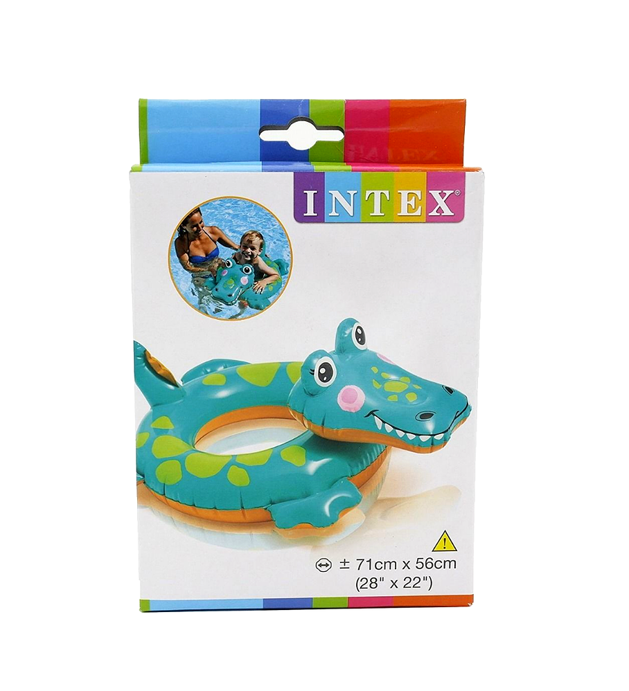 Flotador Inflable Redondo Intex Cocodrilo 56 Cm Big Animal Ring