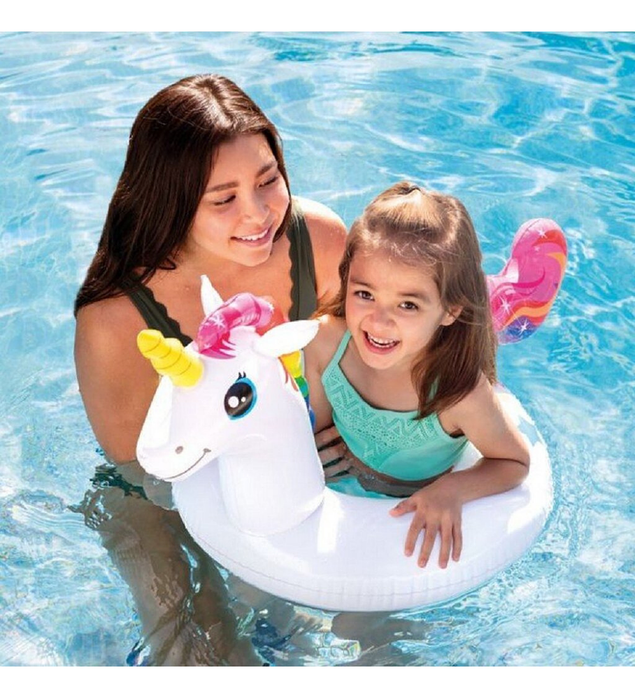 Flotador Inflable Redondo Intex Unicornio 58 Cm Big Animal Ring