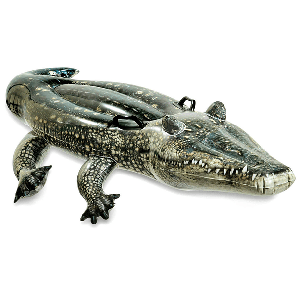 Flotador Inflable Diseño Intex Cocodrilo Realista 173x107 Cm Realistic Gator