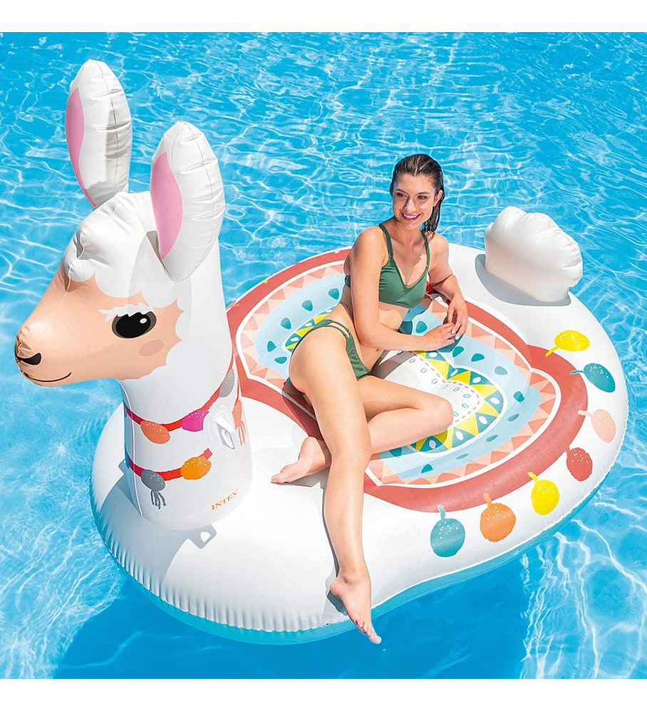 Flotador Inflable Diseño Intex Mega Llama 201x147x173 Cm Llama