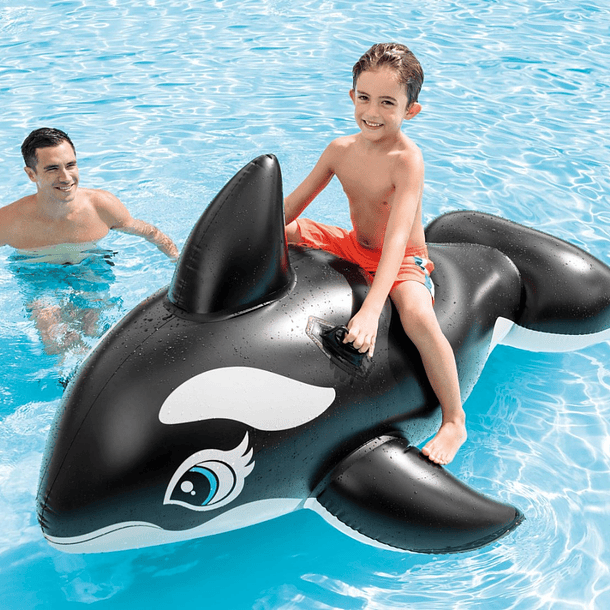 Flotador Inflable Diseño Intex Orca 193x119 Cm Whale 4