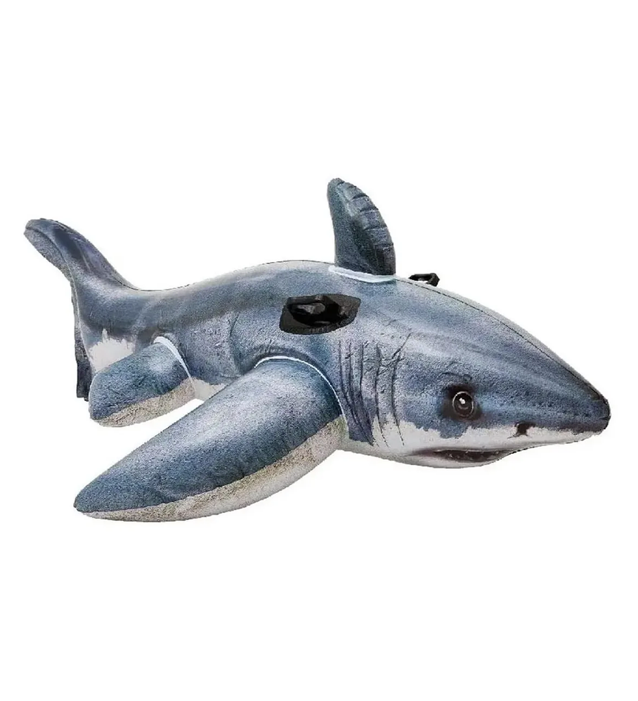 Flotador Inflable Diseño Intex Tiburón Realista 173x107 Cm Grey White Shark