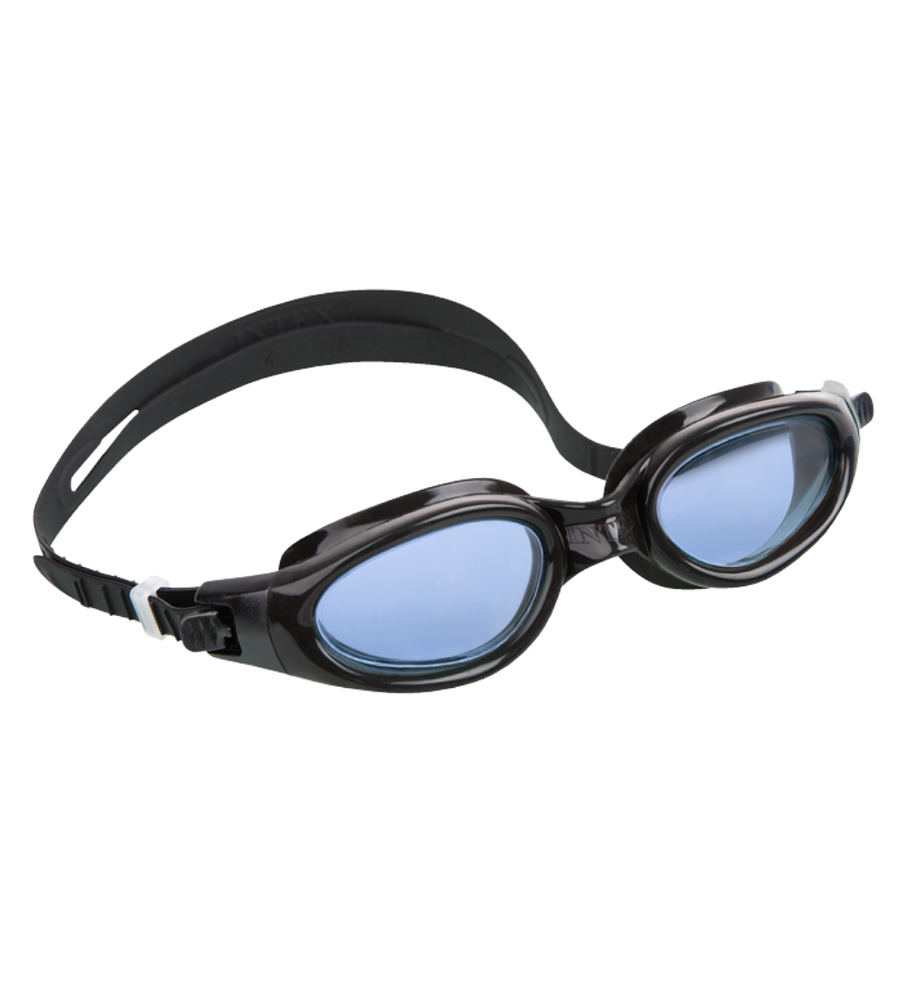 Lentes de Agua Intex Anteojos Natación Silicone Sport Master Goggle Negro Azul