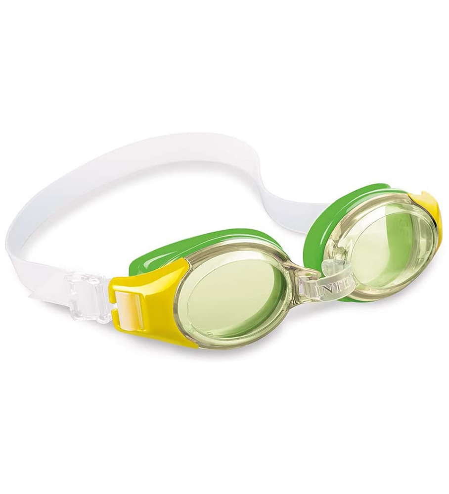 Lentes de Agua Niño Intex Anteojos Natación Junior Goggle Verde Amarillo