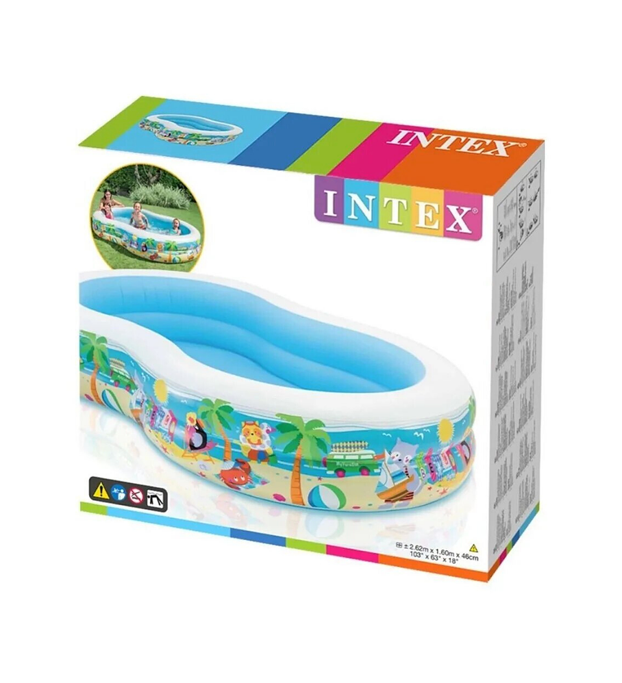 Piscina Bebé Inflable Intex Seashore 229x152x48 Cm