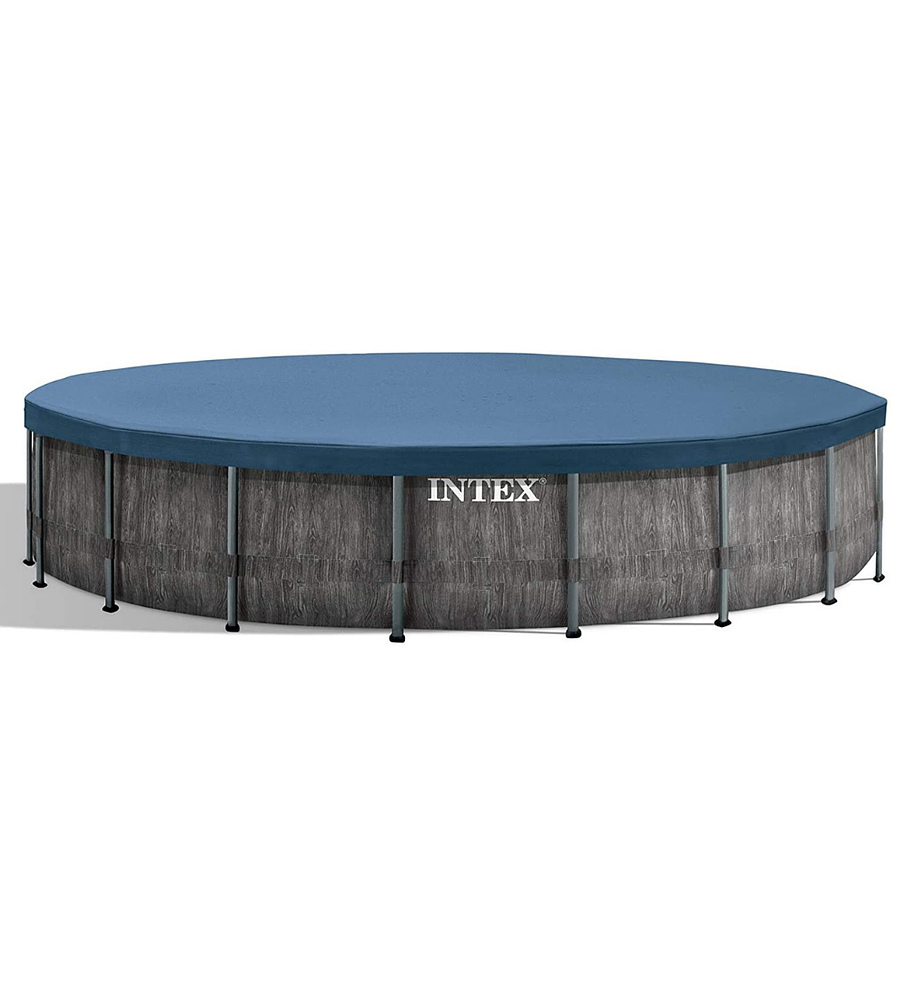 Piscina Estructural Intex Greywood Prisma Frame Set 549x122 Cm + Bomba + Escalera + Cobertor + Base