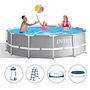 Piscina Estructural Intex Prisma Frame Set 457x122 Cm + Bomba 2