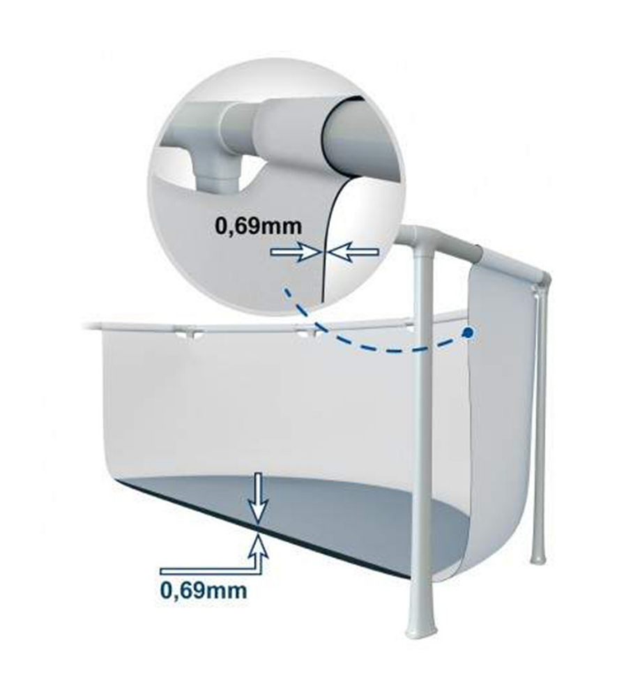 Piscina Estructural Intex Prisma Frame Set 610x305x122 Cm + Bomba + Escalera + Cobertor + Base