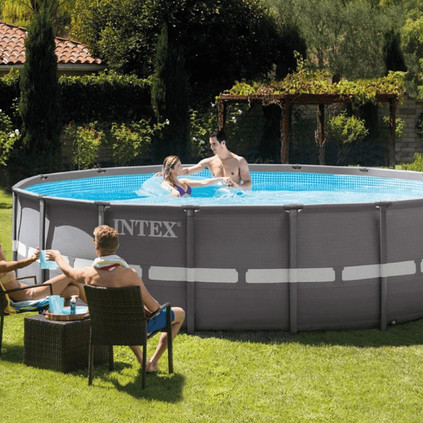 Piscina Estructural Intex Ultra XTR Frame Set 732x132 Cm + Bomba + Escalera + Cobertor + Base 13