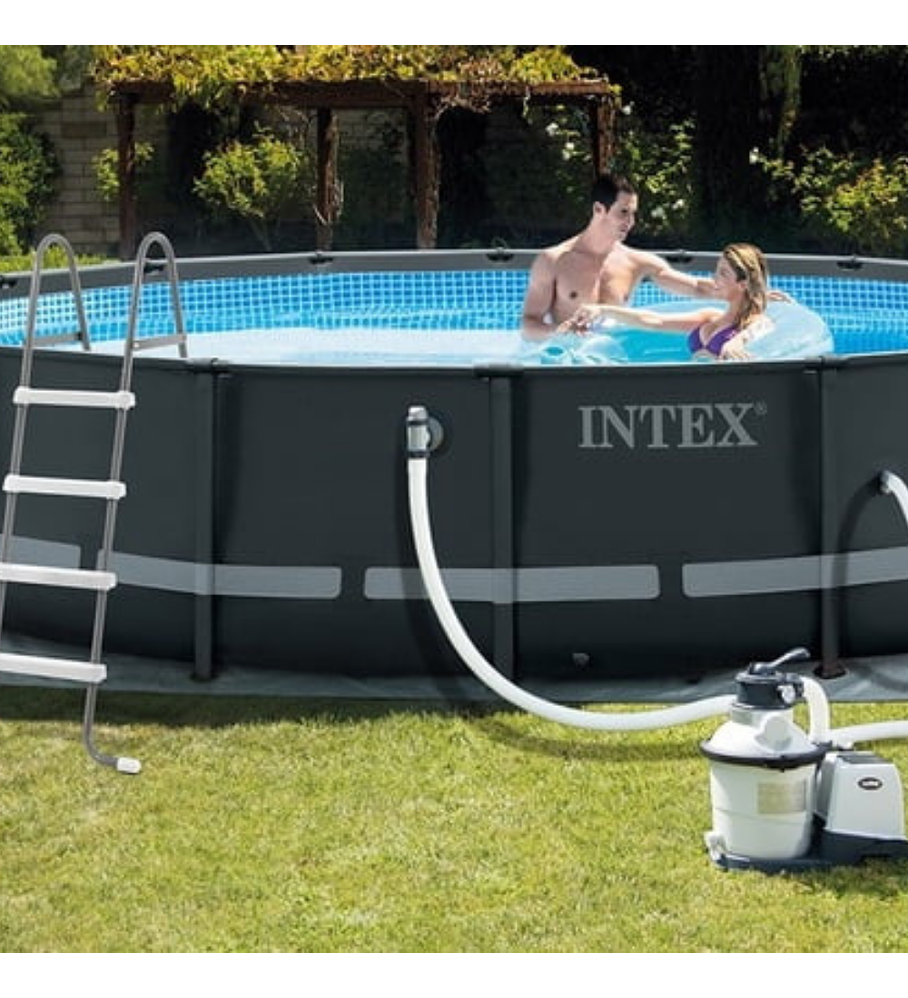 Piscina Estructural Intex Ultra XTR Frame Set 732x132 Cm + Bomba + Escalera + Cobertor + Base