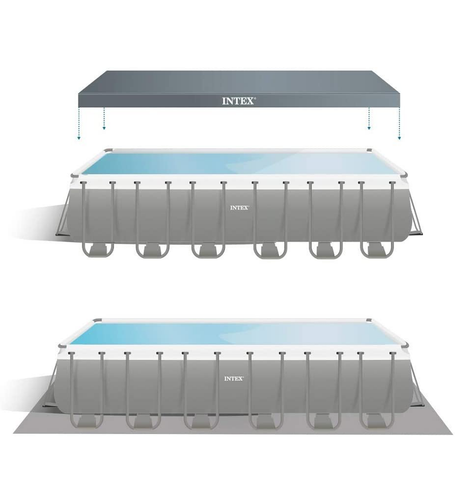 Piscina Estructural Intex Ultra XTR Frame Set 732x366x132 Cm + Bomba + Escalera + Cobertor + Base