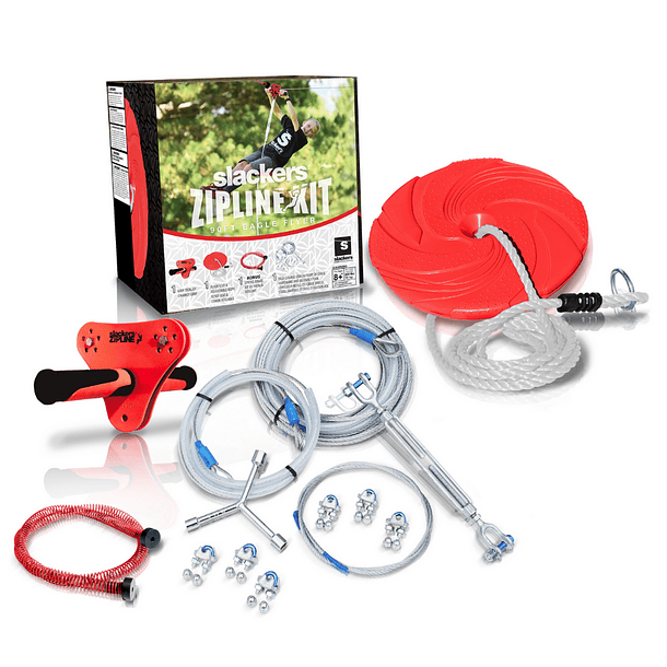 Kit Tirolesa 27 m con Freno Slackers Eagle Zipline 90 Ft. w/ Spring Brake