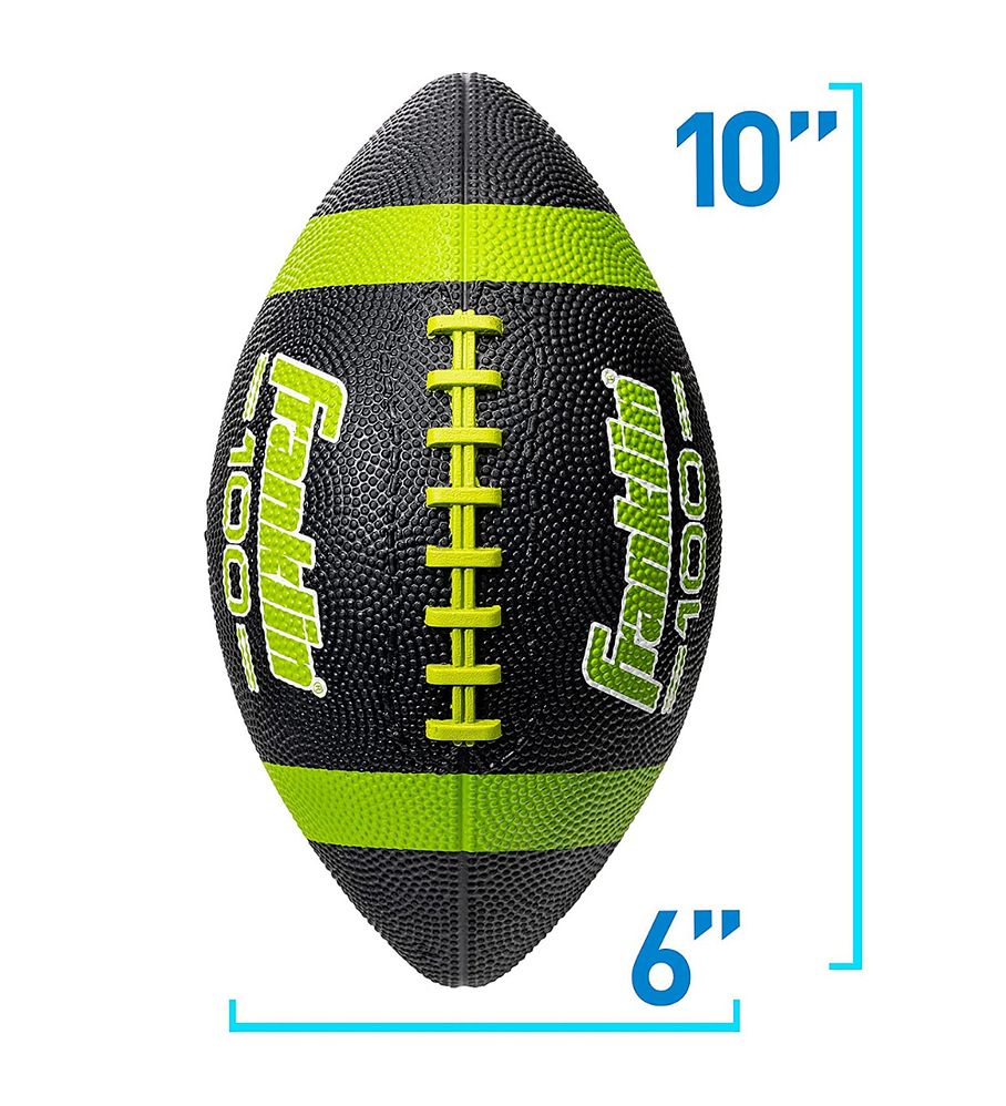 Balón Fútbol Americano Franklin Sports Grip-Rite 100 Negro Tamaño Junior
