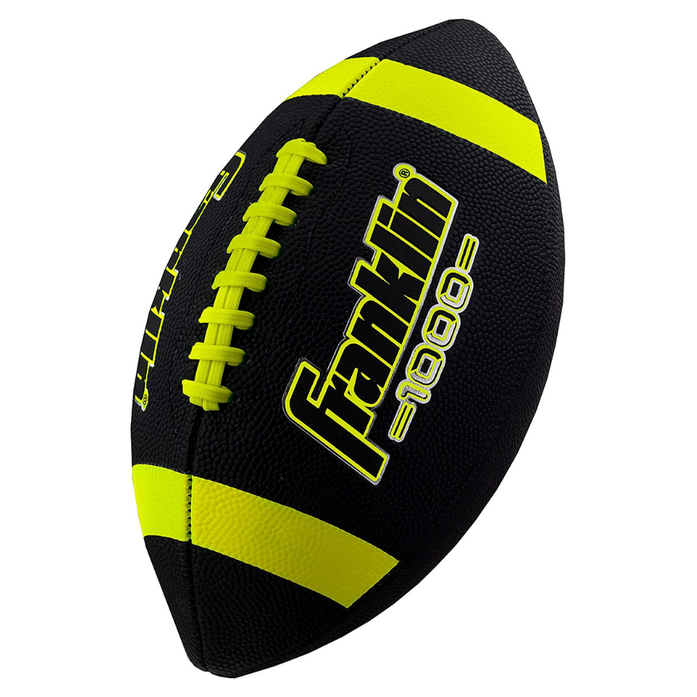 Balón Fútbol Americano Franklin Sports Negro Amarillo 1000 Tamaño Junior