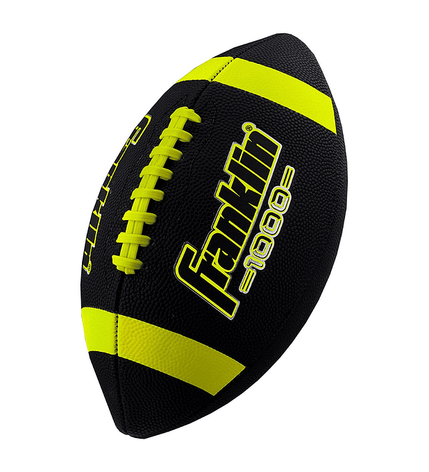 Balón Fútbol Americano Franklin Sports Negro Amarillo 1000 Tamaño Junior