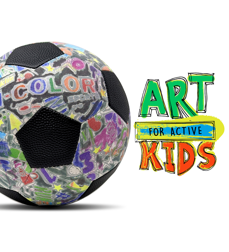 Balón Fútbol Pintable Franklin Sports Mini I-Color 10 Lápices