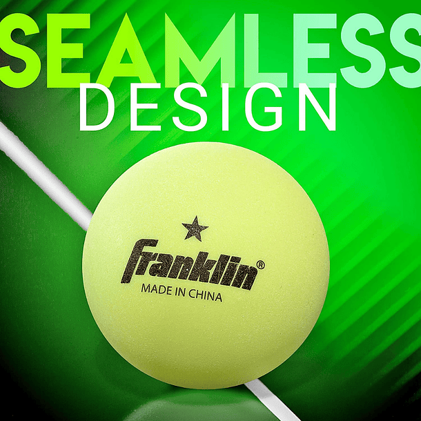Pelotas de Tenis de Mesa Franklin Sports Glow Brillo 40mm 1 Estrella Pack 6 Ping Pong