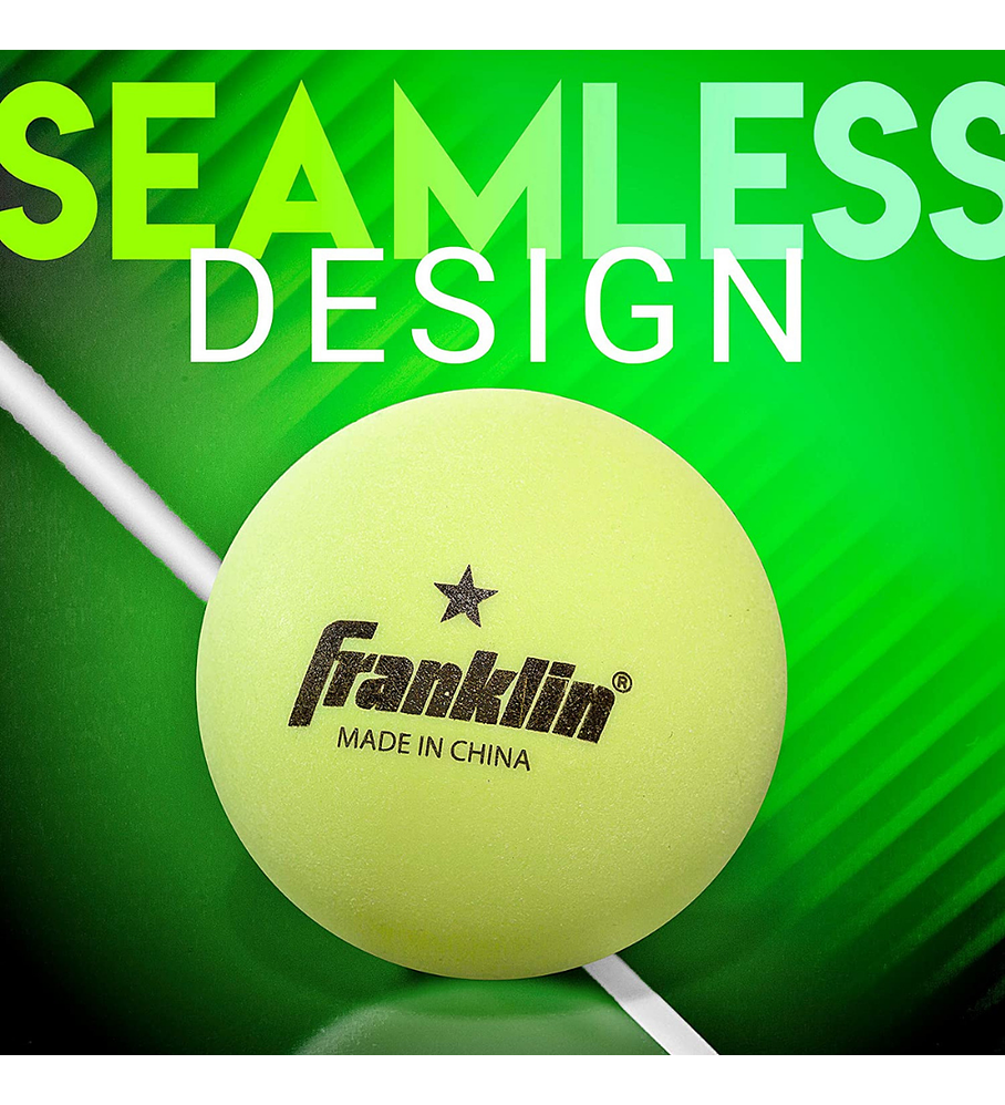 Pelotas de Tenis de Mesa Franklin Sports Glow Brillo 40mm 1 Estrella Pack 6 Ping Pong