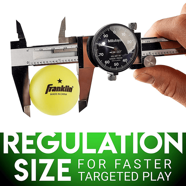 Pelotas de Tenis de Mesa Franklin Sports Glow Brillo 40mm 1 Estrella Pack 6 Ping Pong 4