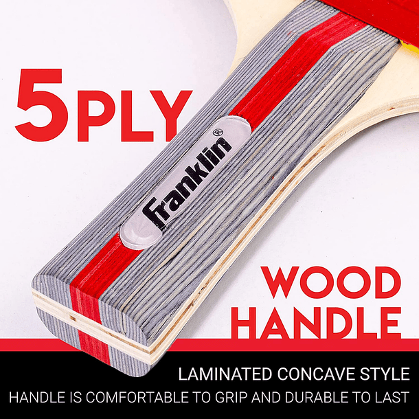 Paleta de Tenis de Mesa Franklin Sports Performance Paddle Ping Pong 6