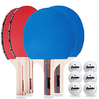 Paletas de Tenis de Mesa Franklin Sports Set 4 Paletas con Bolsa 1