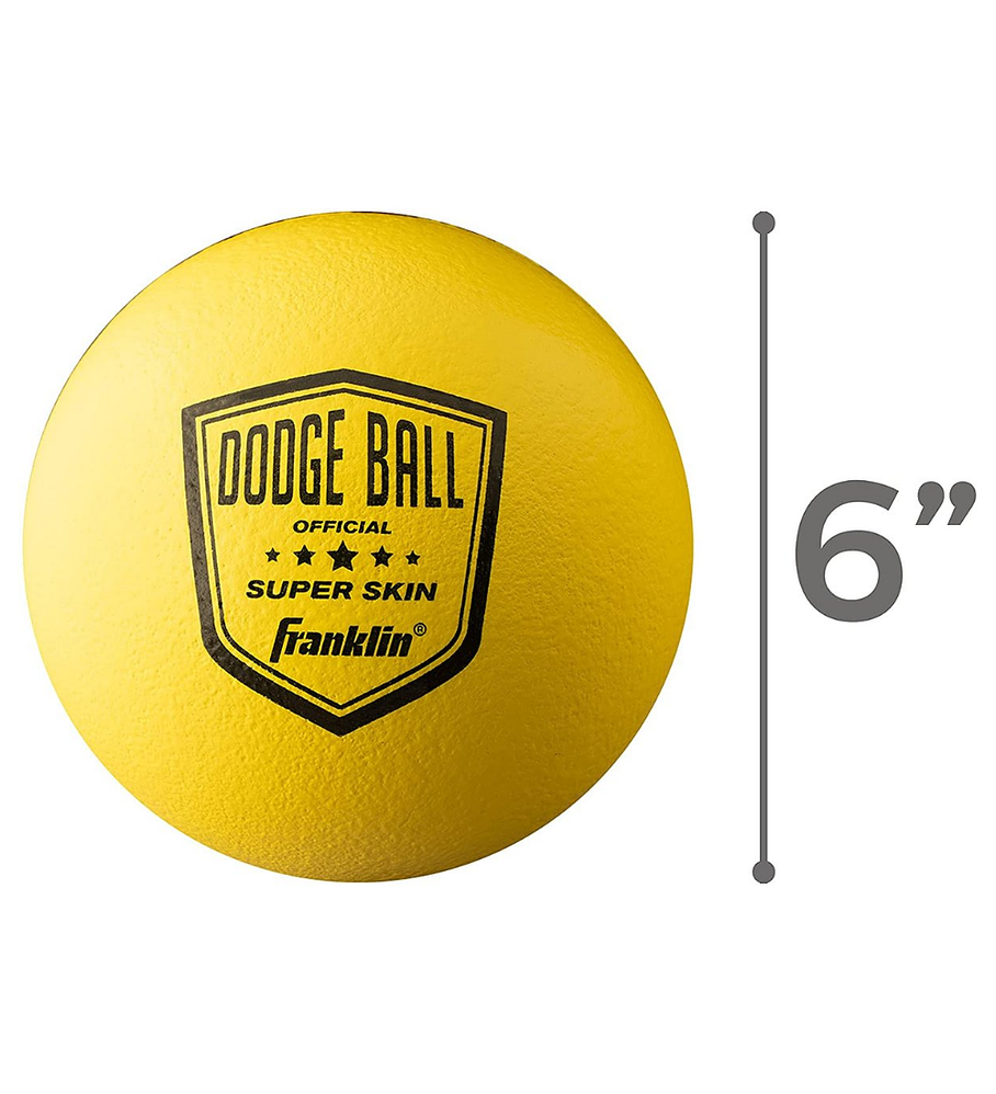 Balón de Esquivar de Espuma Amarilla Franklin Sports Superskin Dodgeball 15 cm