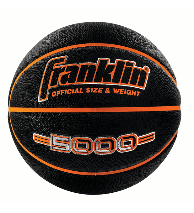 Balón Basketball Franklin Sports 5000 Negro Naranja Tamaño 7