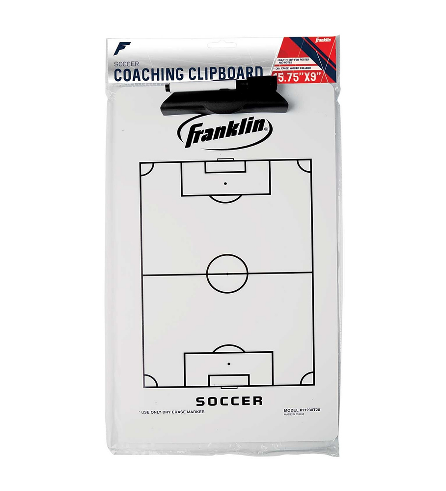 Pizarra de Cancha de Fútbol Franklin Sports 40 x 23 cm Coaches Clip Board