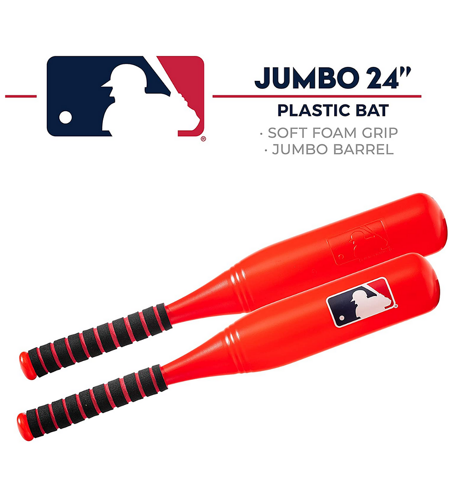 Bat de Baseball MLB Rojo Franklin Sports 61 cm Plastic Bat & Ball