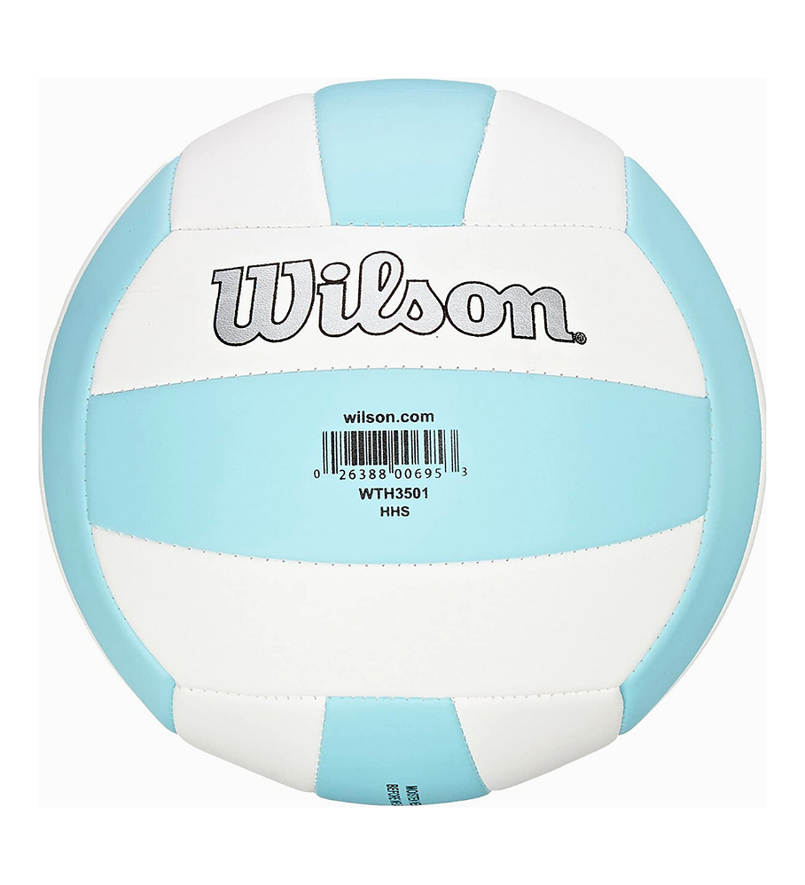 Balón Volleyball Wilson Soft Play Tamaño 5 Celeste Blanco