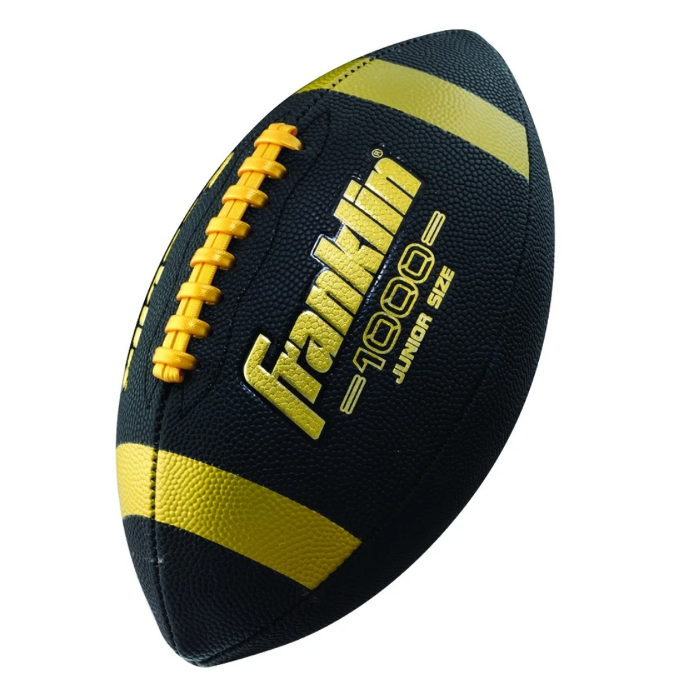 Balón Fútbol Americano Franklin Sports Negro Dorado 1000 Tamaño Junior