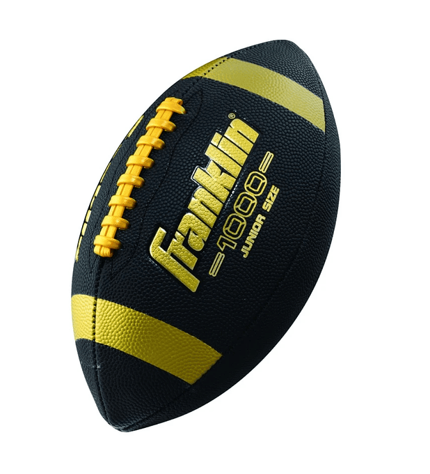 Balón Fútbol Americano Franklin Sports Negro Dorado 1000 Tamaño Junior