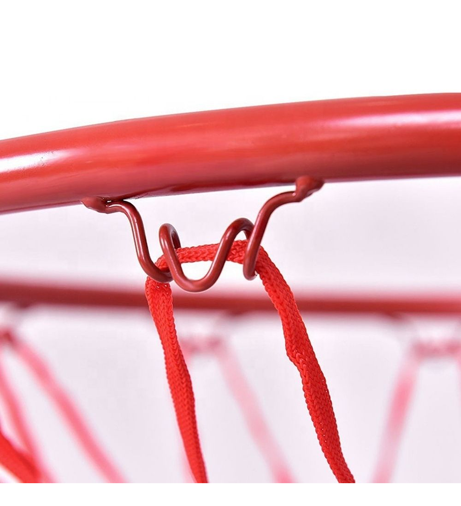 Aro de Basketball Bamo Tamaño Oficial 45 cm Acero 16 mm Rojo