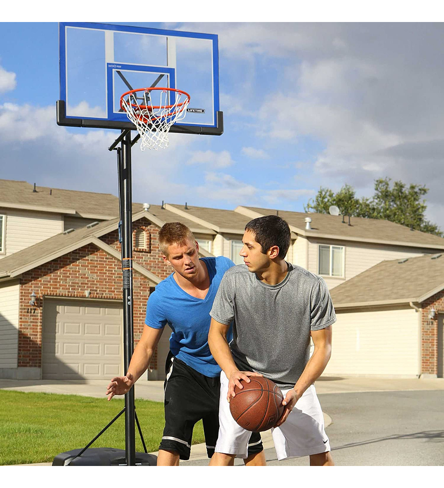 Aro de Basketball Portátil Lifetime Tablero Policarbonato 122 x 84 cm 48″ Altura Oficial Front Court