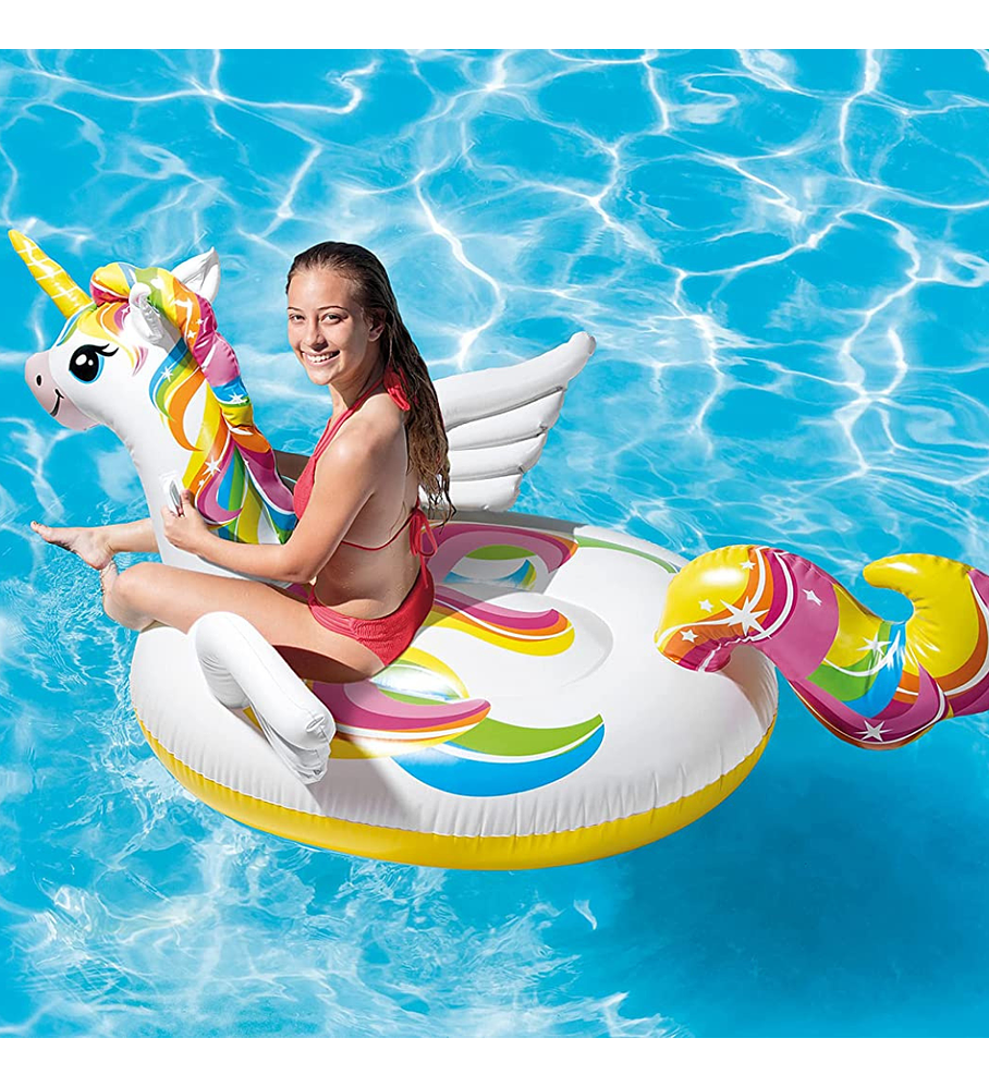 Flotador Inflable Diseño Intex Unicornio Encantado 198x140x97 Cm Enchanted Unicorn