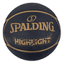 Balón Basketball Spalding Highlight Tamaño 7 Negro Dorado 1