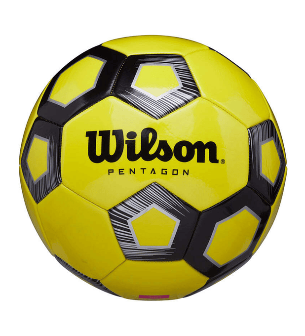 Balón Futbol Wilson Pentagon Tamaño 5 Amarillo