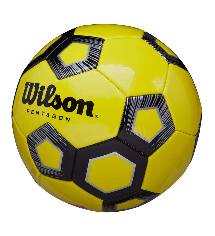 Balón Futbol Wilson Pentagon Tamaño 5 Amarillo