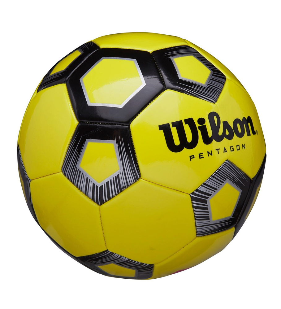 Balón Futbol Wilson Pentagon Tamaño 5 Amarillo