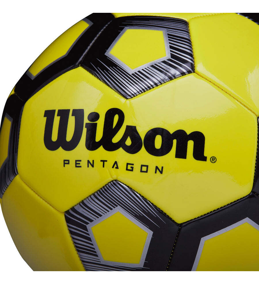 Balón Futbol Wilson Pentagon Tamaño 5 Amarillo