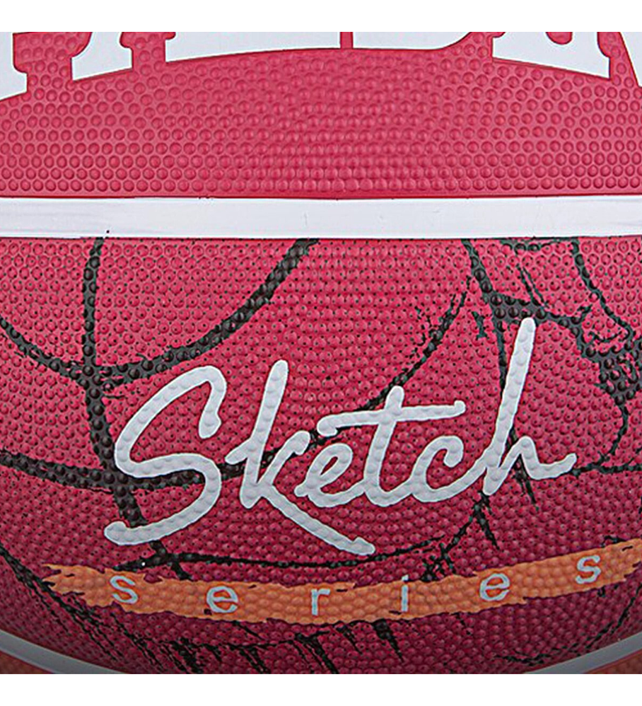 Balón Basketball Sketch Series Tamaño 7 Rojo